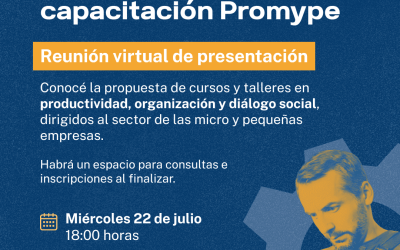 Reunión virtual de presentación de las capacitaciones Promype